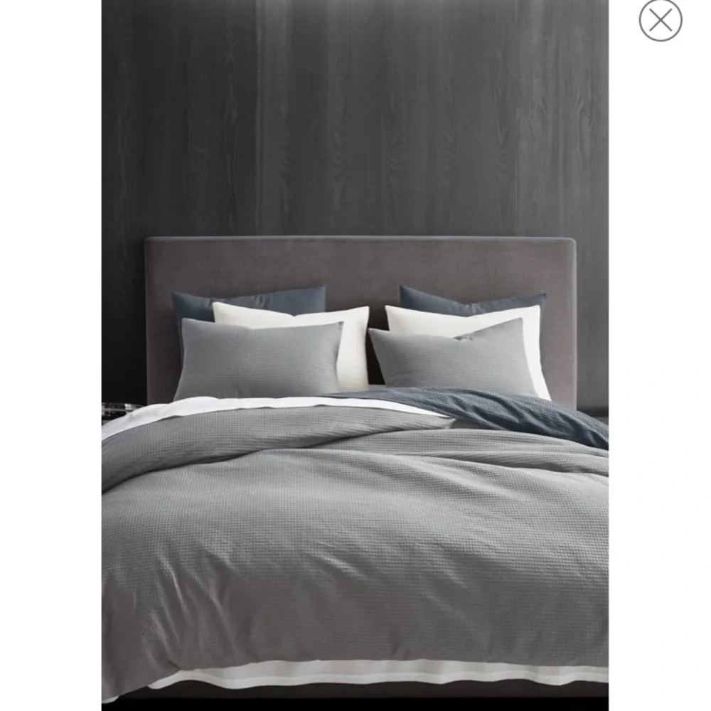 VERA WANG NIP Waffle Piqué Duvet Cover & Sham Set